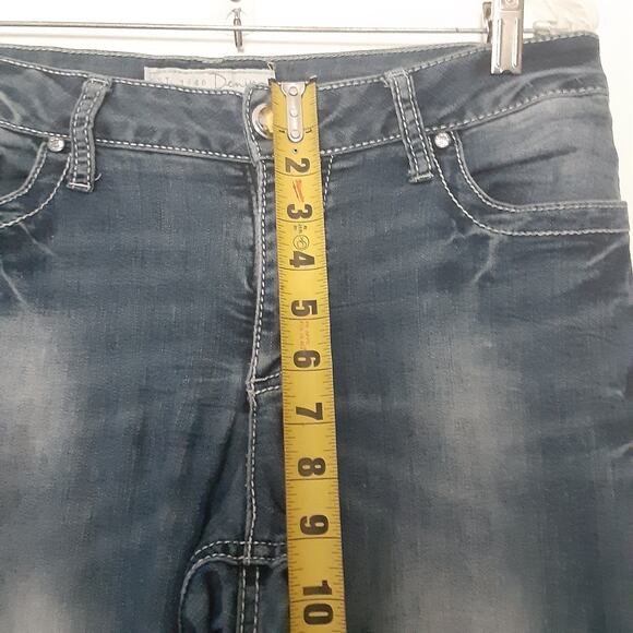 Denim Womans Jeans Contemporary Medium Wash Distressed Blue Size 10 - Picture 12 of 13